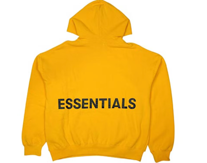 Fear of God Essentials Graphic Pullover Hoodie Yellow